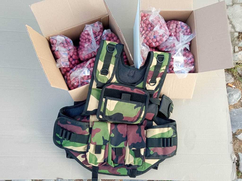 2 x Paintballs Cal.68; 2000 Unds.+ TACTICAL VEST CAMO. - *Envío Gratis.